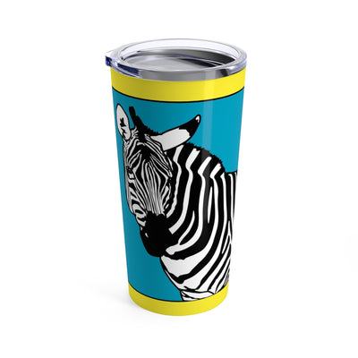 Zebra on Yellow Tumbler 20oz