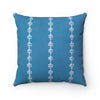 Wedgewood Blue Faux Suede Square Pillow