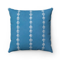 Wedgewood Blue Faux Suede Square Pillow