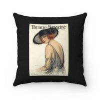 Red Haired Woman Spun Polyester Square Pillow Case