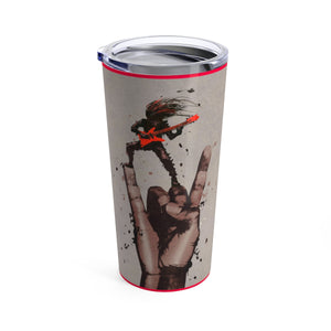 Rocker with Red Guitar Tumbler 20oz