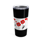 Poppies on Black Tumbler 20oz