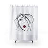 Abstract Face Shower Curtains