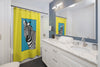 Zebra on Yellow Shower Curtains