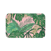 Foliage on Pink Bath Mat