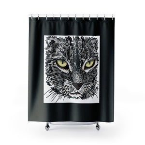 Kitty Face Shower Curtains