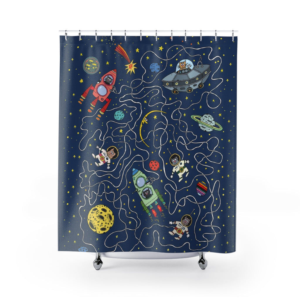 Astronut Cats Shower Curtains