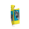 Zebra on Yellow Hooded Blanket