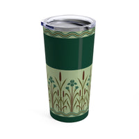 Brown Reeds on Green Tumbler 20oz