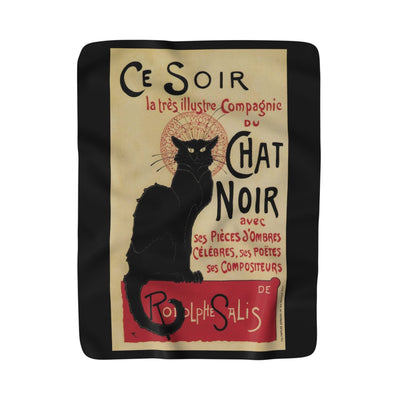 Chat Noir Sherpa Fleece Blanket