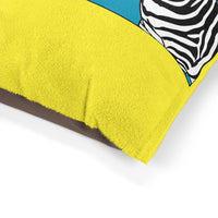 Zebra on Yellow Pet Bed