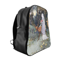 Maiden With Deer School Backpack