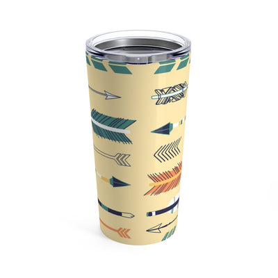 Vertical Arrows on Yellow Tumbler 20oz