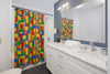 Plastic Blocks Shower Curtain