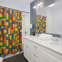 Plastic Blocks Shower Curtain