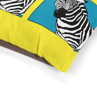 Zebra on Yellow Pet Bed