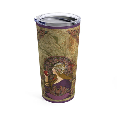 Woman Eating Apple Tumbler 20oz