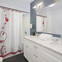 Valentine Scroll Shower Curtain