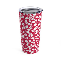 White Branches on Red Tumbler 20oz