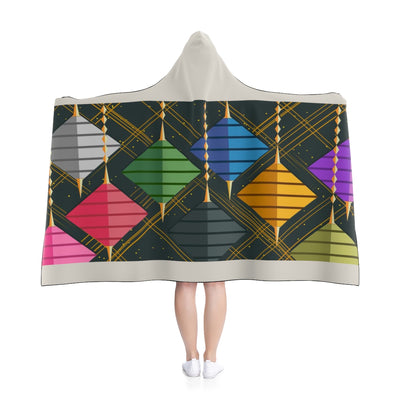 Colorful Hanging Ornaments Hooded Blanket