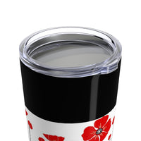 Poppies on Black Tumbler 20oz