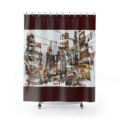 Busy City Abstract Shower Curtain