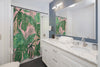 Foliage on Pink Shower Curtains