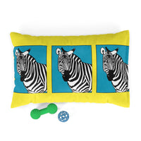 Zebra on Yellow Pet Bed