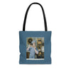 Party Line on Blue Tote Bag