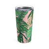 Tropical Green Leaves on Pink Tumbler 20oz