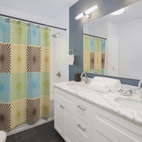 Four Quadrant Colorful Spirals Shower Curtain