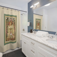 Art Deco Poster Shower Curtains