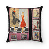 Flapper Fashion Faux Suede Square Pillow