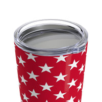 White Stars on Red Tumbler 20oz