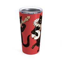 Dancing Cat with Banjo Tumbler 20oz