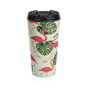 Pink Flamingo Stainless Steel Travel Mug