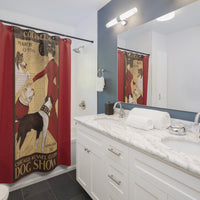 Red Dog Show Shower Curtains