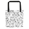 Abstract Kitty Cat Designer Tote/Backpack-bag