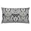 Black and Beige Butterfly Rectangular Pillow