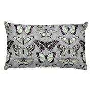 Black and Beige Butterfly Rectangular Pillow