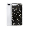 Kitty Cat Paws on Black Spatter Background Designer iPhone Case