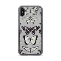 Black and Beige Butterfly iPhone Case