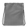 Houndstooth Drawstring bag