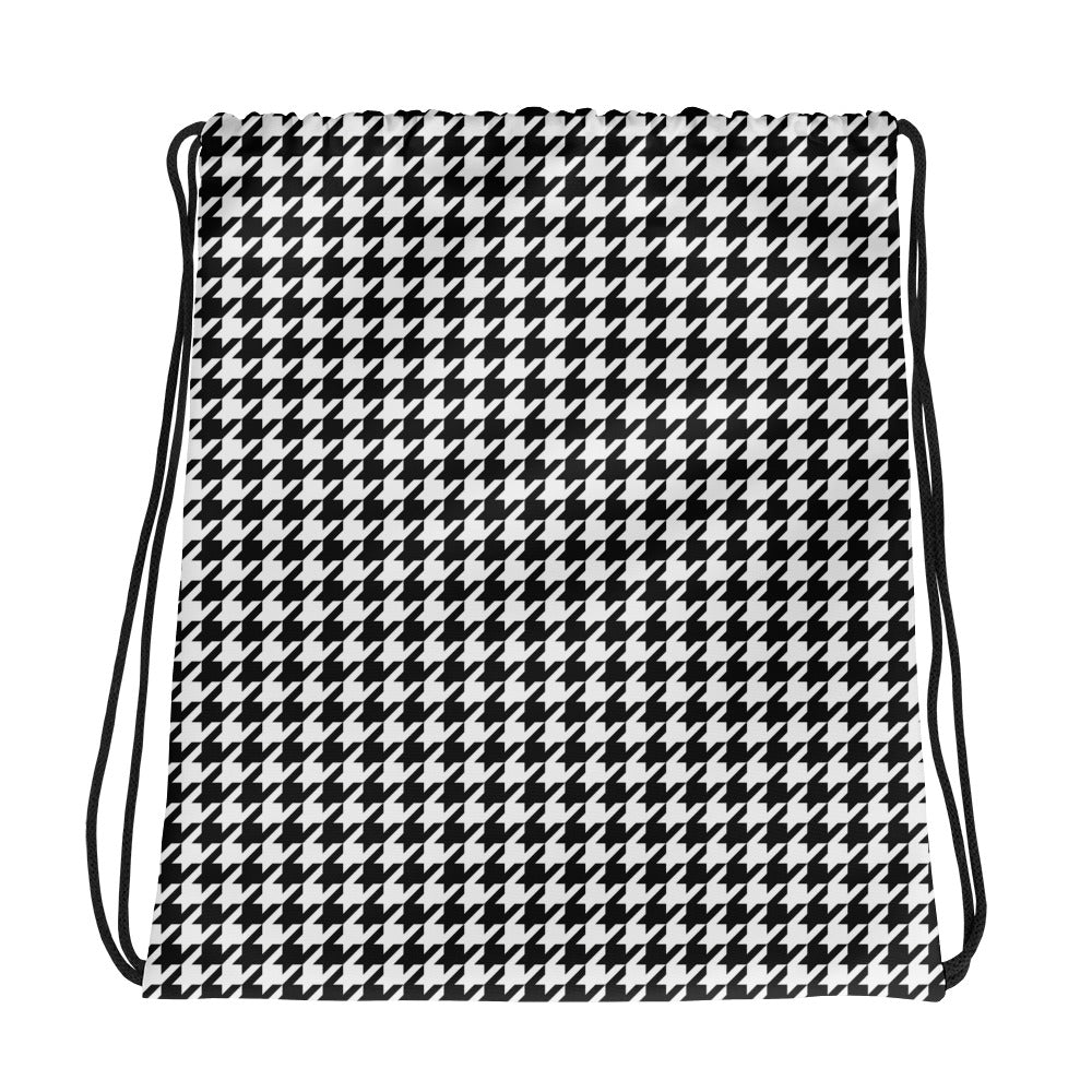 Houndstooth Drawstring bag