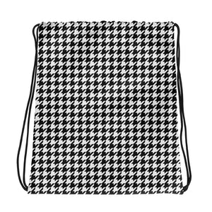 Houndstooth Drawstring bag