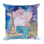 Paris Watercolor Premium Pillow