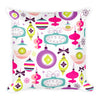 Retro Christmas Ornament Square Pillow