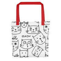 Abstract Kitty Cat Designer Tote/Backpack-bag