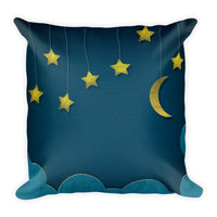 Paper Stars & Moon Square Pillow