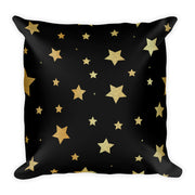 Golden Stars Square Pillow